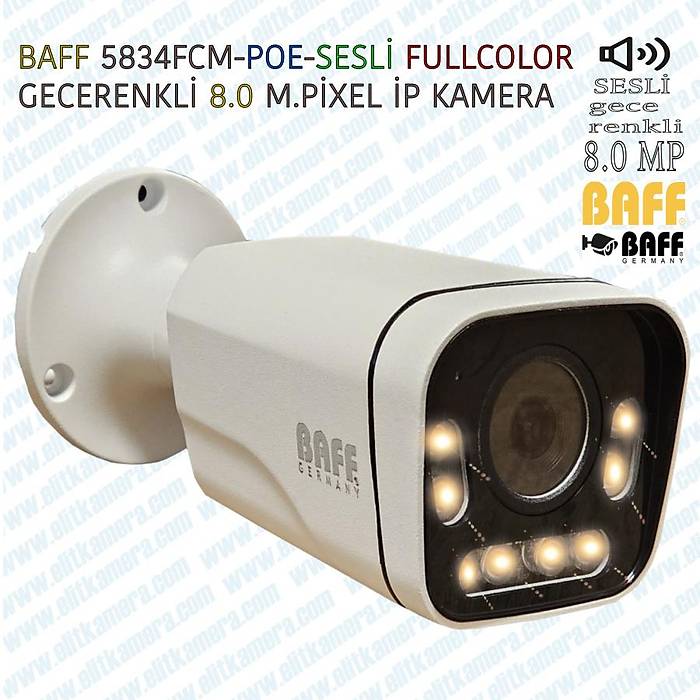 BAFF 5834FCM-POE-SESL-FULLCOLOR 8.0 M.PXEL P KAMERA