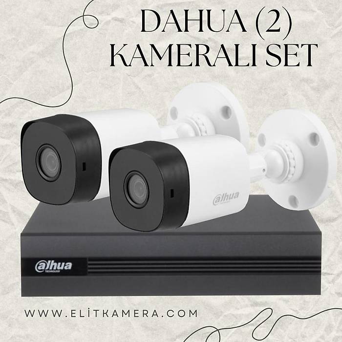 DAHUA  2 Kameral� Full Paket G�venlik Seti Sistemi
