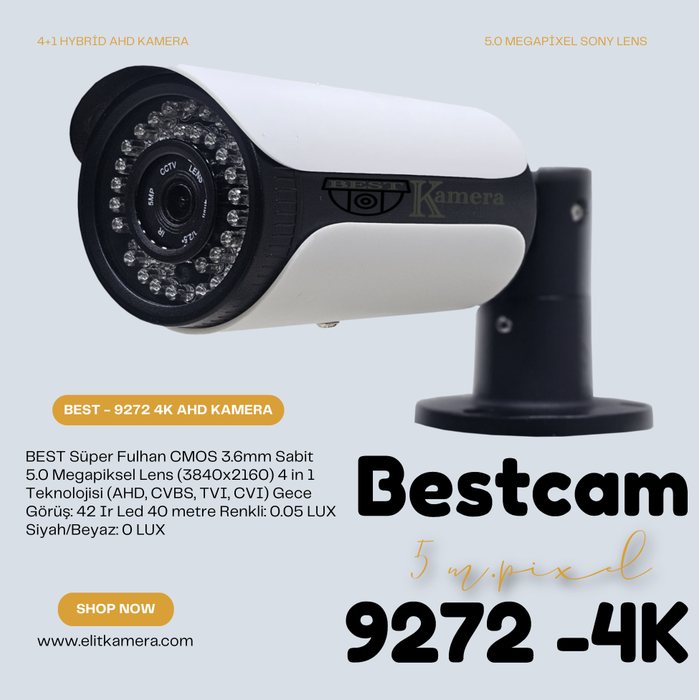 Elit Pro Hd 9272  5 M.P Fulhan zexon x-26  Lens ( 4K ) Ultra Hd Ahd Kamera