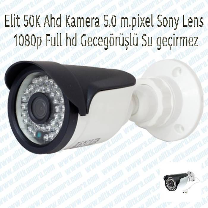 Elit 50K Ahd Kamera 5.0 m.pixel Sony Lens 1080p Full hd Gecegrl