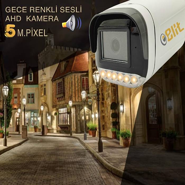 Elit 9555WS Ahd Full Color Geceg�r��� Renkli (SESL� ) kamera 5.0 m.pixel 2160p full hd Su ge�irmez