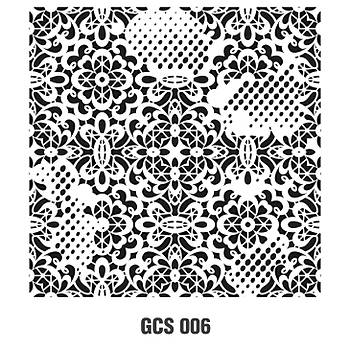 Cadence GCS-006 Grunge duvar zemin Stencil 45 x45 cm