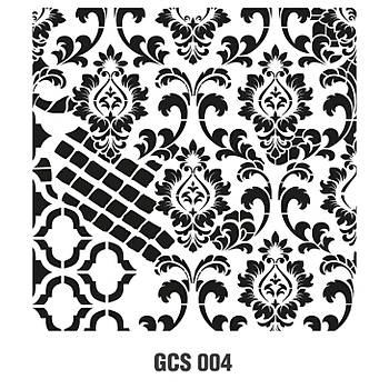 Cadence GCS-004 Grunge Mini duvar zemin Stencil 25 x25 cm