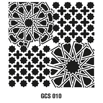 Cadence GCS-010 Grunge Mini duvar zemin Stencil 25 x25 cm