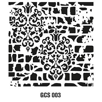Cadence GCS-003 Grunge duvar zemin Stencil 45 x45 cm
