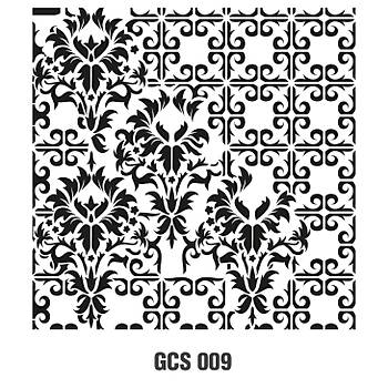 Cadence GCS-009 Grunge Mini duvar zemin Stencil 25 x25 cm