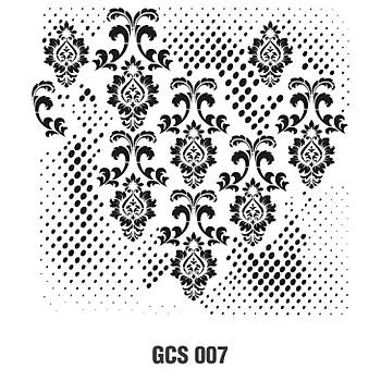 Cadence GCS-007 Grunge Mini duvar zemin Stencil 25 x25 cm