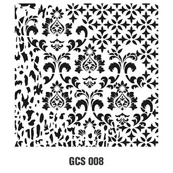 Cadence GCS-008 Grunge Mini duvar zemin Stencil 25 x25 cm