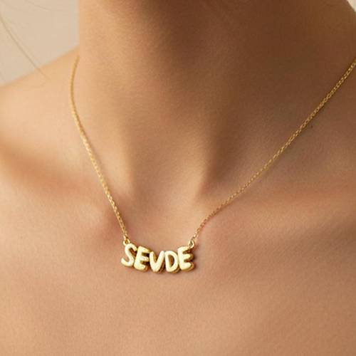 Balon Harfli Sabit Kolye