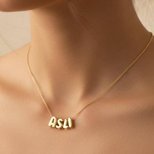 Balon Harfli Oynak Kolye