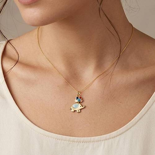 Mineli Baloncu Fil Kolye