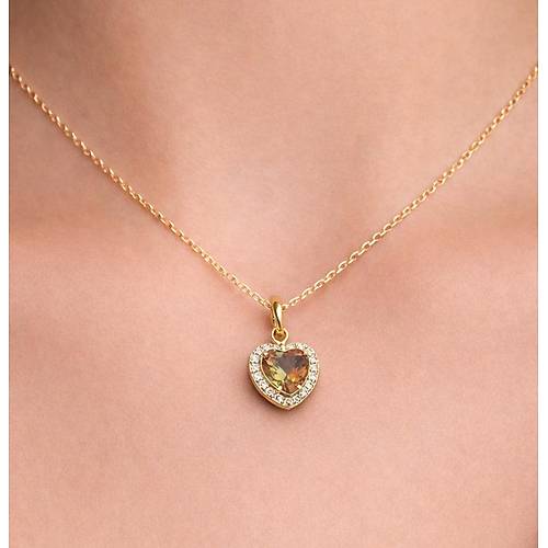 Kalp Zultanit Kolye Ucu