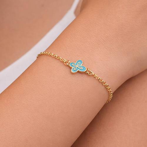Mavi Mini Kelebek Bileklik