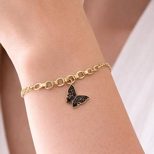 Siyah Ta�l� Kelebek Bileklik