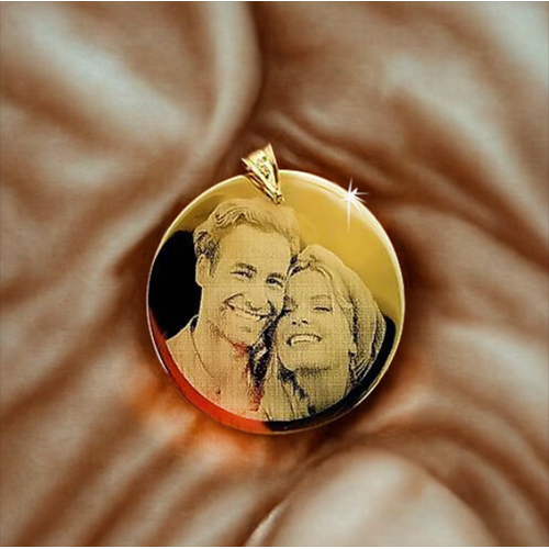 Resimli Altn Kolye (Kulplu)