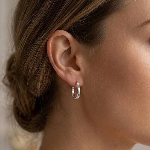 Desenli Mini Halka K�pe