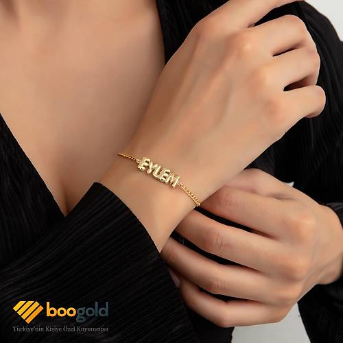 Balon Harfli Sabit Bileklik