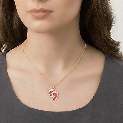 Mineli Bebek Ayak Kolye