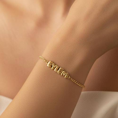 Balon Harfli Sabit Bileklik