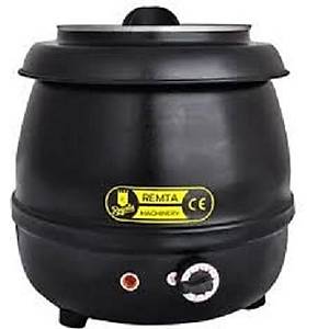 Remta �orba Is�t�c�s� �orba Kazan� Siyah Yuvarlak 9 Litre