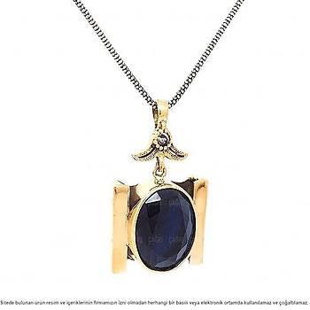 Kk Safir Tal Otantik Gm Kolye 101 Model (STOK KODU:20170901)