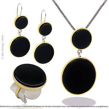 Gm Oniks Tal Yuvarlak Tasarm Set Tak (STOK KODU:20171444)