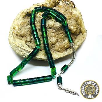 Kesme zel Yaprak Gm Pskl Tasarml Toz Kehribar Tesbih (STOK KODU:20171612) 