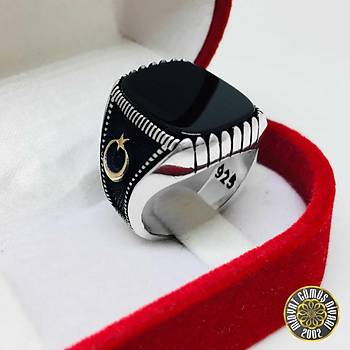 Oniks Tal Ayyldz Tasarml Gm Erkek Yzk (STOK KODU:20171820)