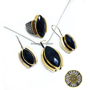 Oniks Tal ekik Model Otantik Gm Bayan l Set  (STOK KODU:20171539) 