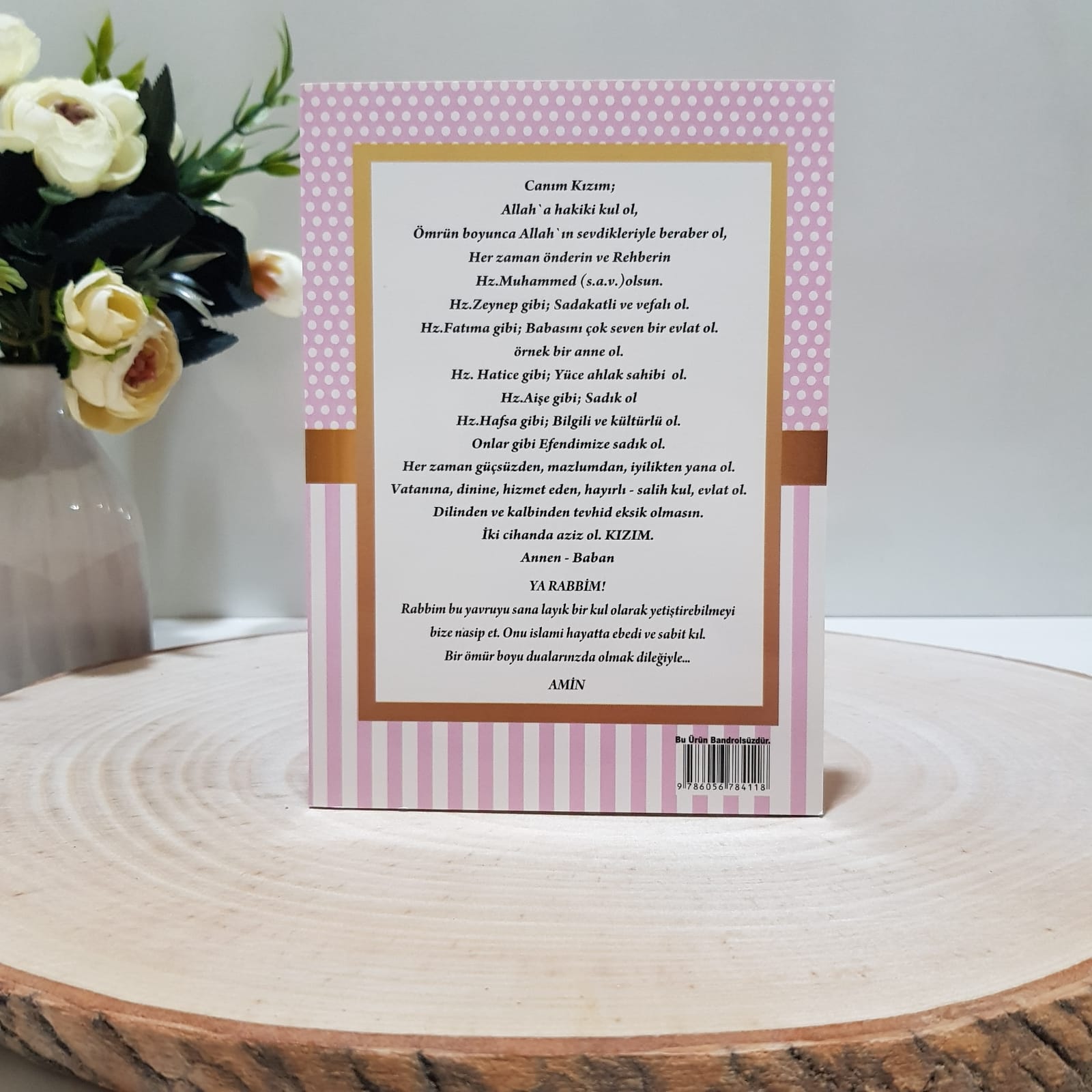 Puantiyelı Pembe 5li Mevlüt Seti/ Yasin + Tesbih + Çanta