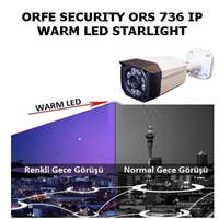 ORFE SECURITY ORS 736 WARM LED 4MP IP POE STARLIGHT