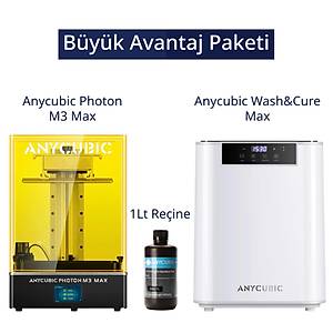 Anycubic Photon M3 MAX Re�ineli SLA 3D Yaz�c� B�y�k Avantaj Paketi