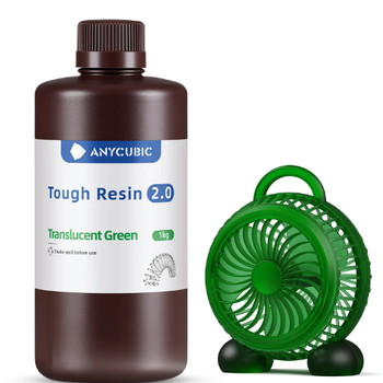 Anycubic UV Tough (Sert Esnek) Yar effaf Yeil Reine 1 kg
