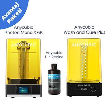 Anycubic Photon Mono X 6K Büyük Hacim & Yüksek Çözünürlük Reçineli SLA 3D Yazýcý Büyük Avantaj Paketi