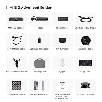 Revopoint Mini 2 3D Tarayc Advanced Package