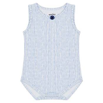 Organik Bebek Body- Mavi- 6/9 ay
