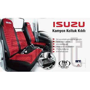 Isuzu NPR 75 Koltuk K�l�f� Orj. (Bordo-Siyah) 2011-2017 Model