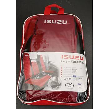 Isuzu NPR-NQR Koltuk K�l�f� Orj. (Bordo-Siyah)1997-2010 Model