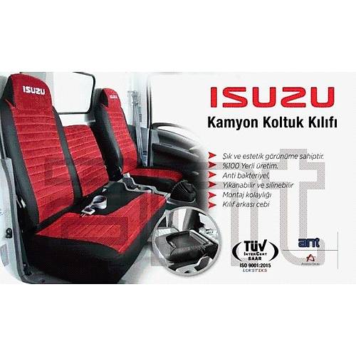 Isuzu NPR 75 Koltuk K�l�f� Orj. (Bordo-Siyah) 2011-2017 Model