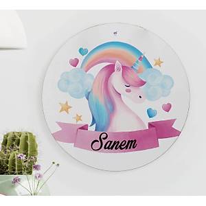 UV Baskılı Ahşap Kapı ve Duvar Süsü - Unicorn