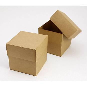 9 x 9 x 9 cm Kapakl Kraft Karton Kutu