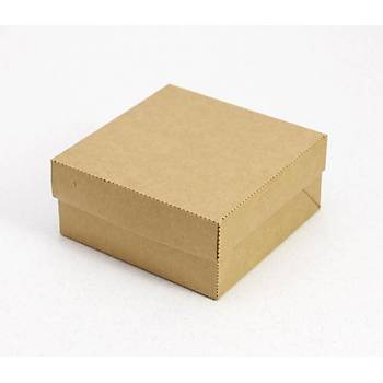 9 x 9 x 4 cm Kapakl Kraft Karton Kutu