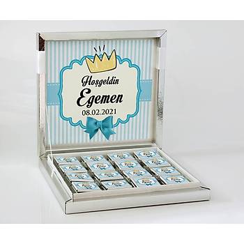 Erkek Bebek Hediye Seti - ikolata, Magnet, Kap Ss - Prens