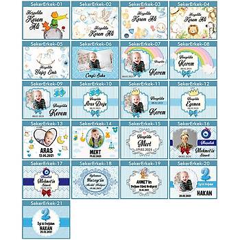 sim Baskl Poetli Bonibon ikolata - Erkek Bebek