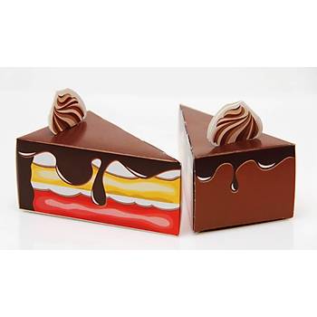 Çikolatalý Pasta Dilimi Þeker Kutusu