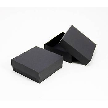 9 x 9 x 3 cm Kapakl Siyah Karton Kutu