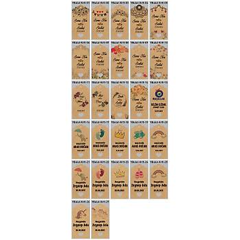 Yarm Bulut Kraft Etiket - 35 adet