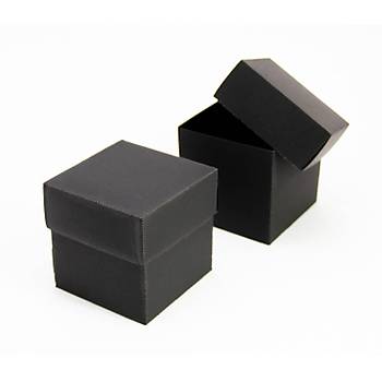 7 x 7 x 7 cm Kapakl Siyah Karton Kutu