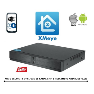 ORFE SECURITY ORS 7116 AHD 16KANAL 6SES 2XHDD 5MP XMEYE AHD DVR