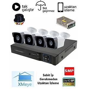 Oem 4 Kameral� 5.0mp AHD Eco Paket Kamera Sistemi - P504